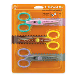 Fiskars Kidzors Paper Edgers - Zoo Animals, Pkg of 3, In Package, Front Of Package