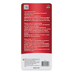 Singer Forged Embroidery Scissors, back of the packaging