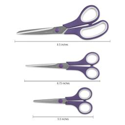 Singer Soft Grip Scissors - Set of 3 - dimensions