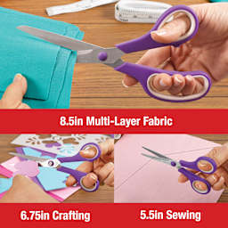 Singer Soft Grip Scissors - Set of 3 - Fabric, Crafting, Sewing