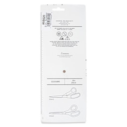 Excel Blades Soft Grip Scissors, back of the packaging