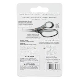 Fiskars Big Kids SoftGrip Ombre Scissors - Purple and Turquoise, 6" back of packaging
