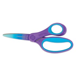 Fiskars Big Kids SoftGrip Ombre Scissors - Purple and Turquoise, 6" out of packaging
