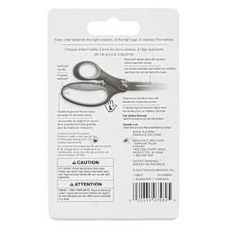Fiskars Big Kids SoftGrip Ombre Left-Handed Scissors - Blue, 6" back of packaging