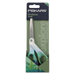 Fiskars Explore Collection Scissors - Woodlands, 8" - front of packaging