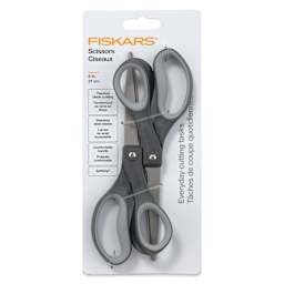 Fiskars Everyday SoftGrip Titanium Scissors - 8", Pkg of 2 front of packaging