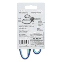 Fiskars SoftGrip Scissors - 5'', Left-Handed, Pointed Tip back of packaging