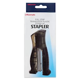 Officemate Stand-Up Stapler front of packaging
