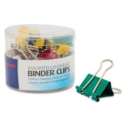 Officemate Binder Clips - Pkg of 30, Assorted packaging with single clip