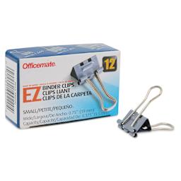 Officemate EZ Binder Clips - Pkg of 12, Small packaging with single clip