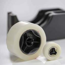 Officemate Dual Roll Tape Dispenser - Replacement Cores inside tape rolls and dispenser (not included)