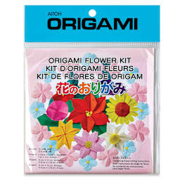 Aitoh Origami Kit - Flowers (Front of packaging)
