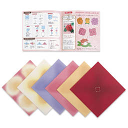 Aitoh 3D Roses Origami Kit - 5-7/8" x 5-7/8", Assorted, Pkg of 36, contents