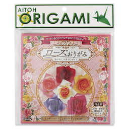 Aitoh 3D Roses Origami Kit - 5-7/8" x 5-7/8", Assorted, Pkg of 36, front of package