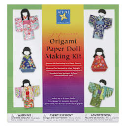 Aitoh Kimono Paper Doll Origami Kit - Set of 49, front of package