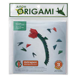 Aitoh Koorigami 3D Origami Kit - Flower, front of packaging