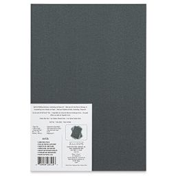 Sizzix Surfacez Opulent Cardstock - Charcoal, Package of 50 Sheets, 8"W x 11-1/2"L, 250 gsm (Back of packaging)