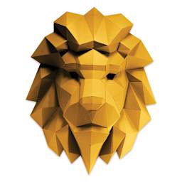Papercraft World 3D Papercraft Wall Art DIY Kit - Lion Head (Front view)
