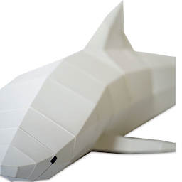 Papercraft World 3D Papercraft Wall Art DIY Kit - Tiger Sharks (Close-up of white shark)