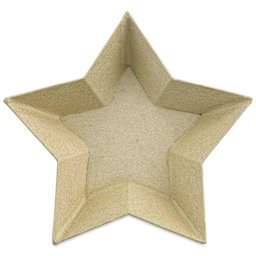 DecoPatch Paper Mache Tray - Star, 6" x 6" x 1-1/4", from above