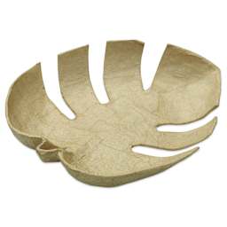 DecoPatch Paper Mache Tray - Tropical Leaf, 7" x 6" x 1", flat