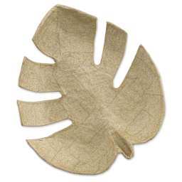 DecoPatch Paper Mache Tray - Tropical Leaf, 7" x 6" x 1", from above
