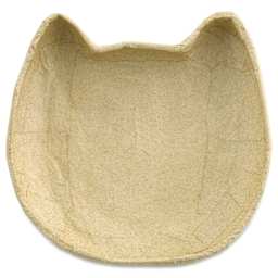 DecoPatch Paper Mache Tray - Cat, 6" x 5-1/8" x 3/4", from above