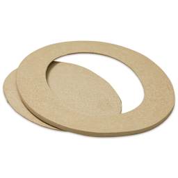 DecoPatch Paper Mache Frame - Oval, 11-7/8" x 9-1/4" x 3/8", flat with back removed