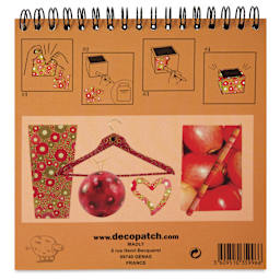 DecoPatch Paper DecoPad - Red, 6" x 6" - back of packaging