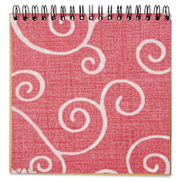 DecoPatch Paper DecoPad - Red, 6" x 6" - page example, curly branches (patterns may vary)