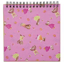 DecoPatch Paper DecoPad - Pink, 6" x 6" - page example, bears with clothes (patterns may vary)