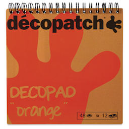 DecoPatch Paper DecoPad - Orange, 6" x 6" - front of pad