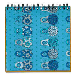 DecoPatch Paper DecoPad - Blue, 6" x 6" - page example (patterns may vary)