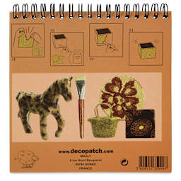 DecoPatch Paper DecoPad - Brown, 6" x 6" - back of pad