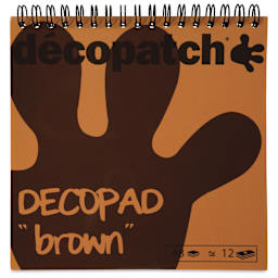 DecoPatch Paper DecoPad - Brown, 6" x 6" - front of pad