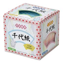 Aitoh Chiyogami Star Pattern Thousand Cranes Origami Kit (front of packaging)