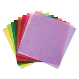 Folia Semi Transparent Origami Sheets - 8" x 8", 500 Sheets, Assorted, out of package