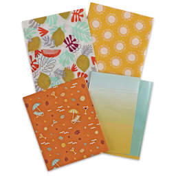 Decopatch Mix & Patch Paper Assortment - Set of 4, Good Glow, 30 cm x 40 cm