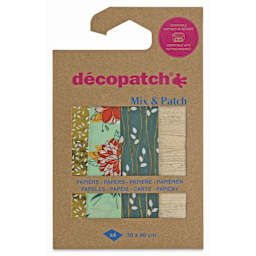 Decopatch Mix & Patch Paper Assortment - Set of 4, Natural, 30 cm x 40 cm - front of packaging