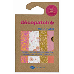 Decopatch Mix & Patch Paper Assortment - Set of 4, Sweet Hour, 30 cm x 40 cm - front of packaging