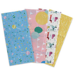 Decopatch Mix & Patch Paper Assortment - Set of 4, Children's Birthday Party, 30 cm x 40 cm