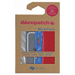 Decopatch Mix & Patch Paper Assortment - Set of 4, Cars, 30 cm x 40 cm - front of packaging