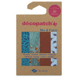 Decopatch Mix & Patch Paper Assortment - Set of 4, Bleu of You, 30 cm x 40 cm front of packaging