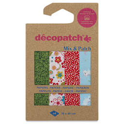 Decopatch Mix & Patch Paper Assortment - Set of 4, Enchanted Unicorns, 30 cm x 40 cm front of packaging