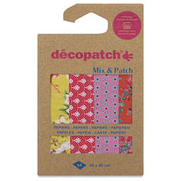 Decopatch Mix & Patch Paper Assortment - Set of 4, Trip to Kyoto, 30 cm x 40 cm front of packaging
