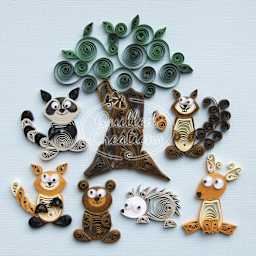 Quilled Creations Quilling Kit - Forest Buddies - finished examples