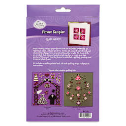 Quilled Creations Quilling Kit - Deluxe Flower Sampler - back of packaging