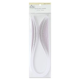 Quilled Creations Premium Quilling Paper - Pkg of 50, Bright White, 1/4" front of packaging