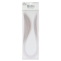 Quilled Creations Metallic Quilling Paper - Pkg of 50, Platinum White, 1/8" front of packaging