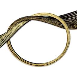 Quilled Creations Metallic Edge Gilded Quilling Paper - Pkg of 30, Gold Edge, Black, 1/8"